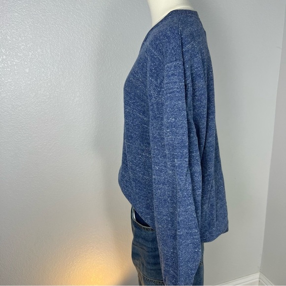 GAP Men’s XL Blue Heather Knit Sweater • Classic Crewneck Pullover - Picture 6 of 16